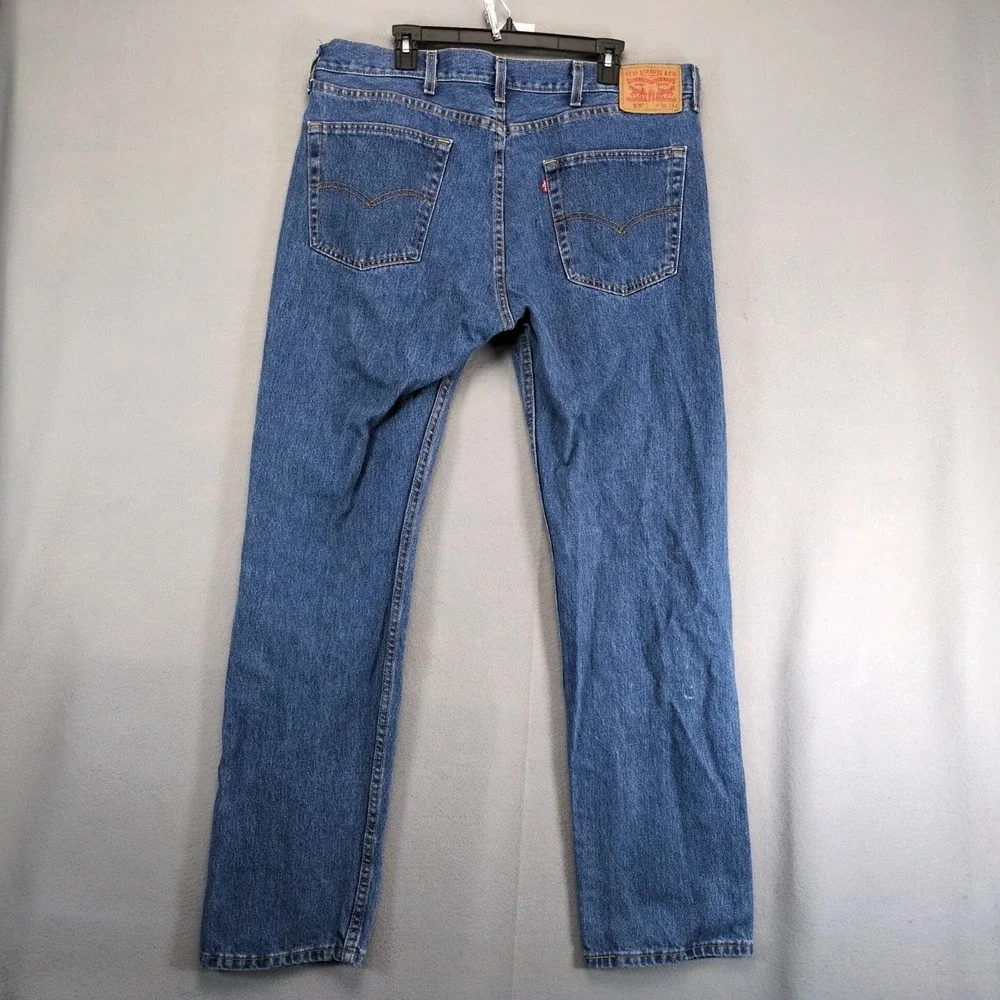 Levi's 505 Straight Leg Jeans Mens‎ 38x34 Medium Wash Classic Denim Casual Retro